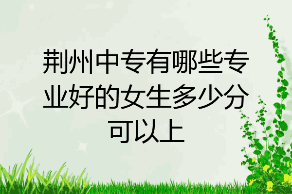 荆州中专有哪些专业好的女生多少分可以上