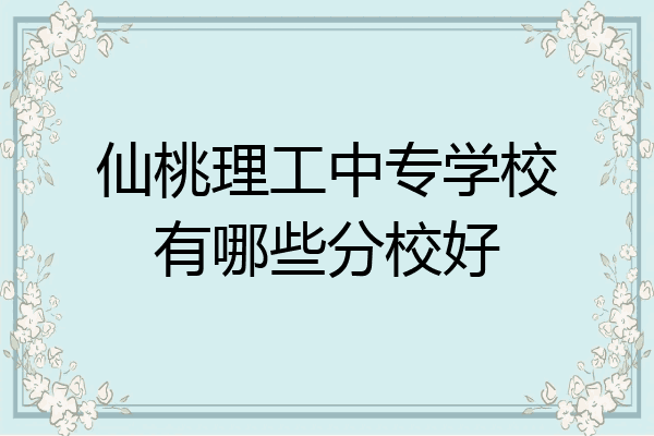 仙桃理工中专学校有哪些分校好