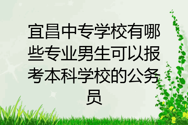 宜昌中专学校有哪些专业男生可以报考本科学校的公务员