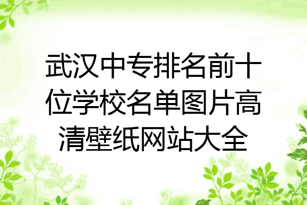 武汉中专排名前十位学校名单图片高清壁纸网站大全