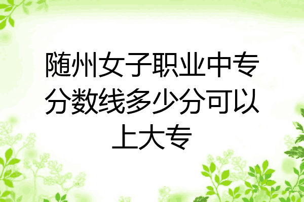 随州女子职业中专分数线多少分可以上大专