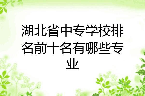 湖北省中专学校排名前十名有哪些专业