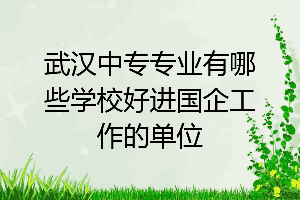 武汉中专专业有哪些学校好进国企工作的单位