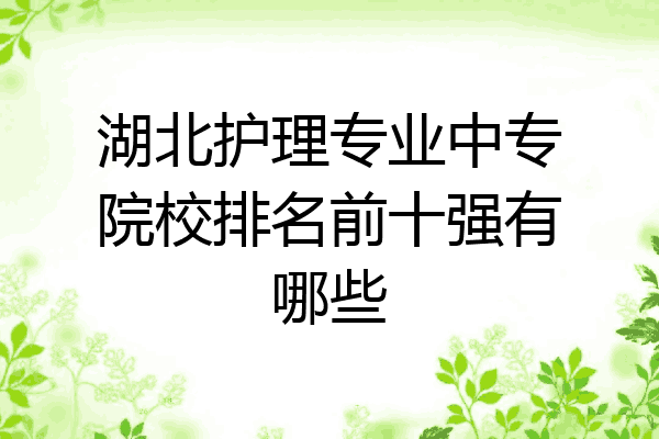 湖北护理专业中专院校排名前十强有哪些