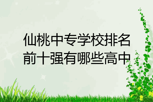 仙桃中专学校排名前十强有哪些高中