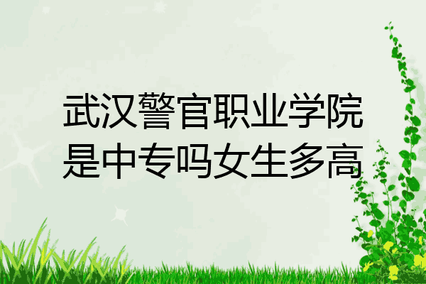 武汉警官职业学院是中专吗女生多高