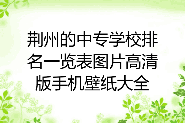荆州的中专学校排名一览表图片高清版手机壁纸大全