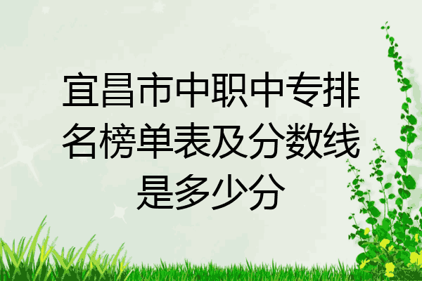宜昌市中职中专排名榜单表及分数线是多少分