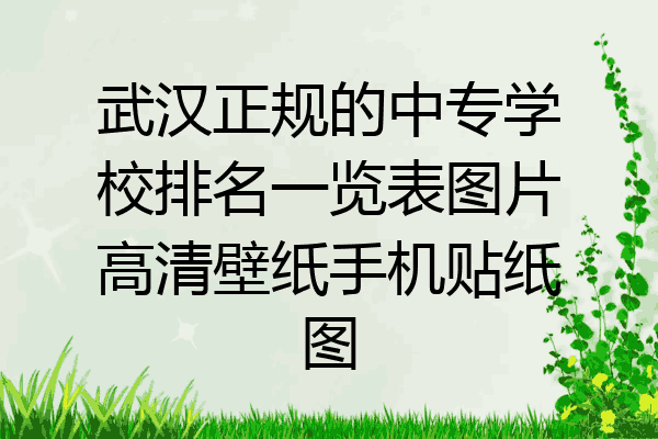 武汉正规的中专学校排名一览表图片高清壁纸手机贴纸图