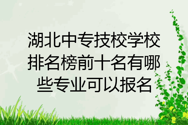 湖北中专技校学校排名榜前十名有哪些专业可以报名
