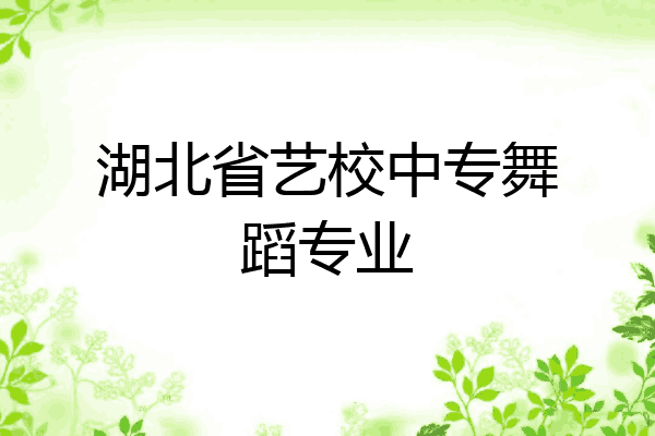 湖北省艺校中专舞蹈专业
