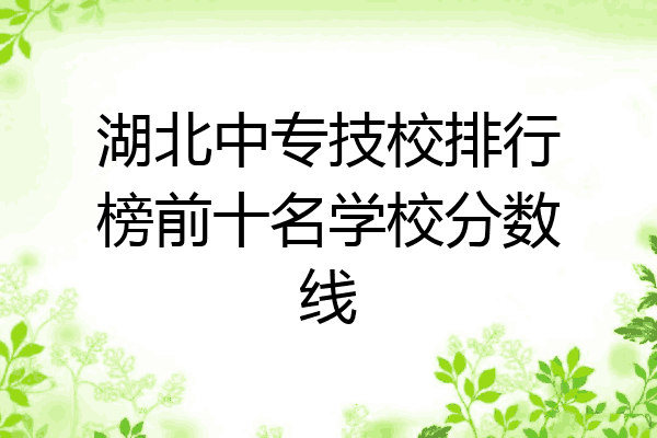 湖北中专技校排行榜前十名学校分数线