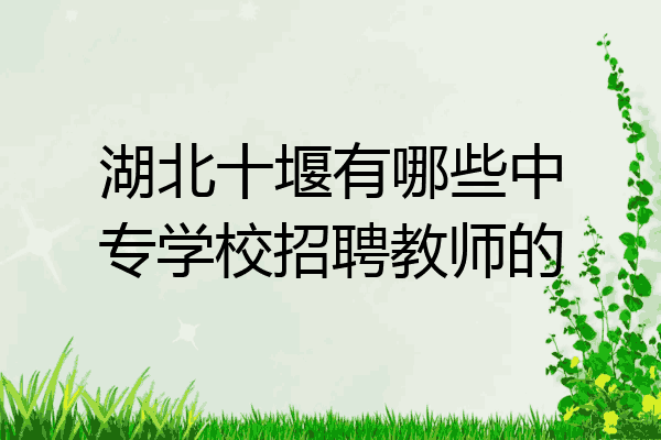 湖北十堰有哪些中专学校招聘教师的