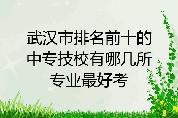 武汉市排名前十的中专技校有哪几所专业最好考