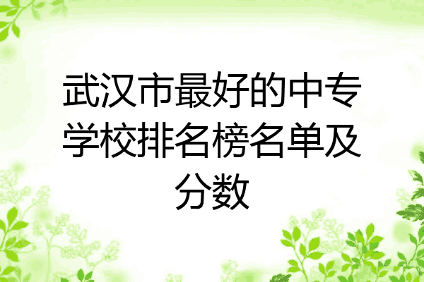 武汉市最好的中专学校排名榜名单及分数