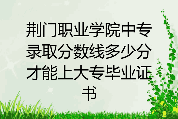 荆门职业学院中专录取分数线多少分才能上大专毕业证书
