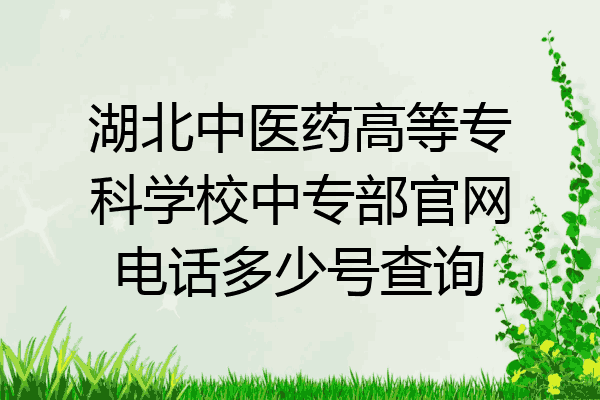 湖北中医药高等专科学校中专部官网电话多少号查询