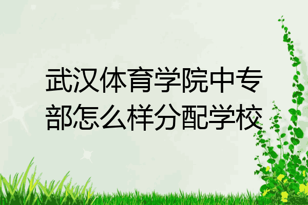 武汉体育学院中专部怎么样分配学校