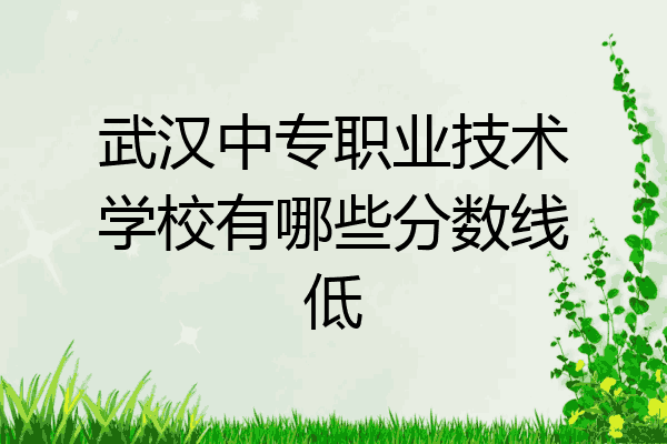 武汉中专职业技术学校有哪些分数线低