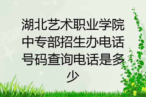 湖北艺术职业学院中专部招生办电话号码查询电话是多少