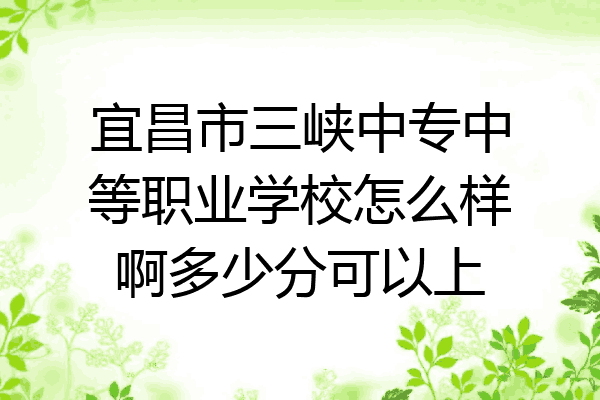 宜昌市三峡中专中等职业学校怎么样啊多少分可以上