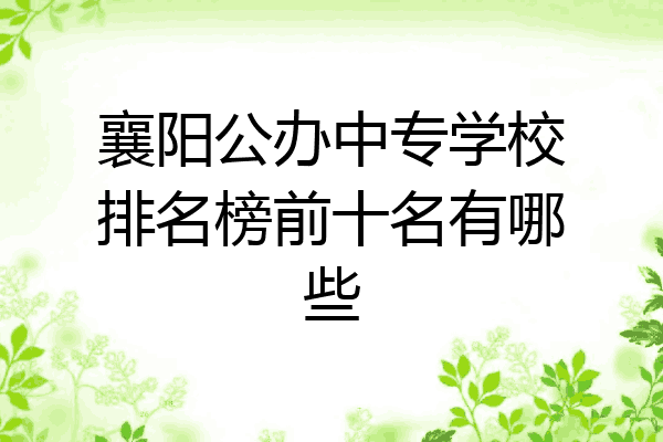 襄阳公办中专学校排名榜前十名有哪些