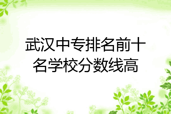 武汉中专排名前十名学校分数线高