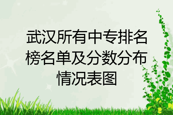 武汉所有中专排名榜名单及分数分布情况表图