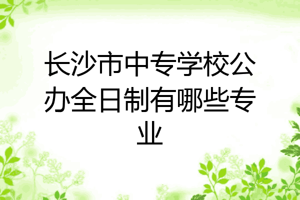 长沙市中专学校公办全日制有哪些专业