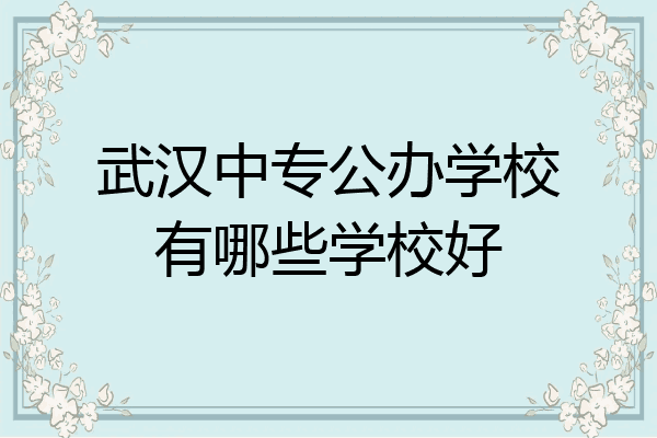 武汉中专公办学校有哪些学校好
