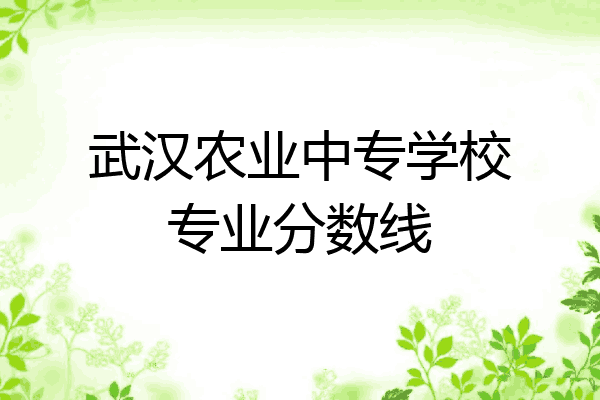 武汉农业中专学校专业分数线