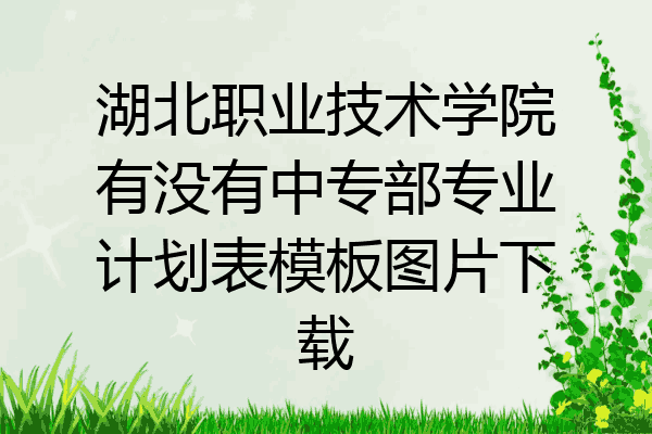 湖北职业技术学院有没有中专部专业计划表模板图片下载