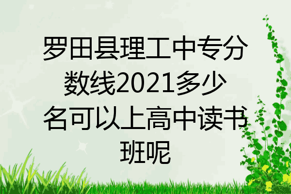 罗田县理工中专分数线2021多少名可以上高中读书班呢