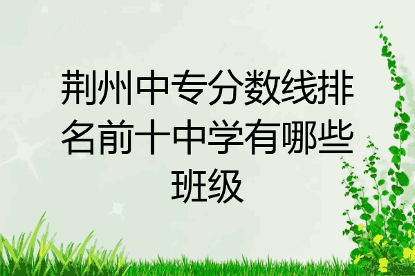 荆州中专分数线排名前十中学有哪些班级