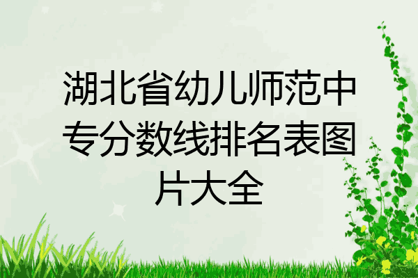 湖北省幼儿师范中专分数线排名表图片大全