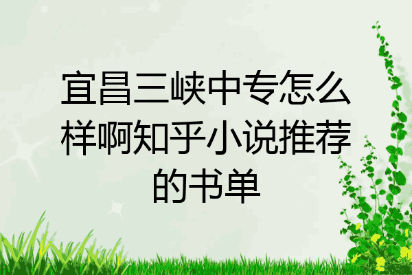 宜昌三峡中专怎么样啊知乎小说推荐的书单