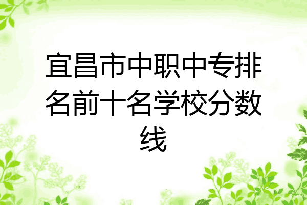 宜昌市中职中专排名前十名学校分数线