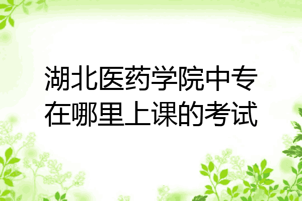 湖北医药学院中专在哪里上课的考试