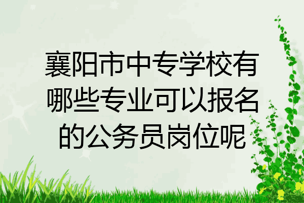 襄阳市中专学校有哪些专业可以报名的公务员岗位呢