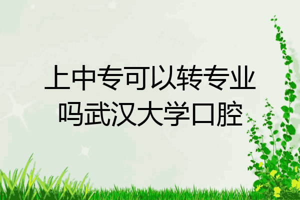 上中专可以转专业吗武汉大学口腔