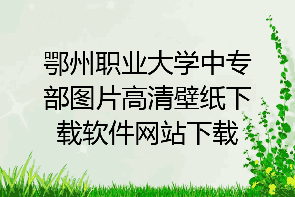 鄂州职业大学中专部图片高清壁纸下载软件网站下载