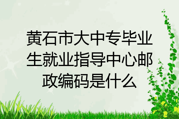 黄石市大中专毕业生就业指导中心邮政编码是什么