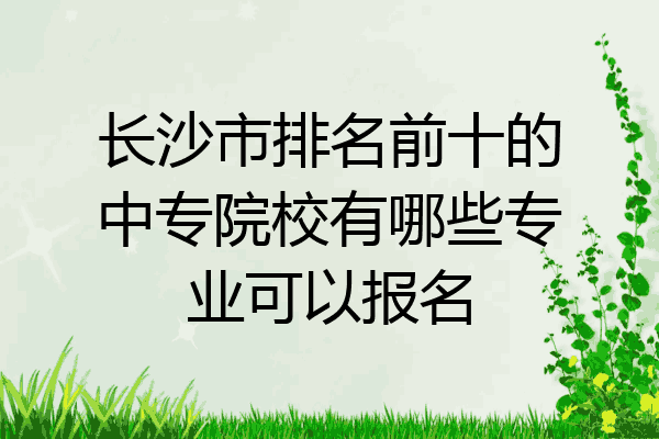 长沙市排名前十的中专院校有哪些专业可以报名