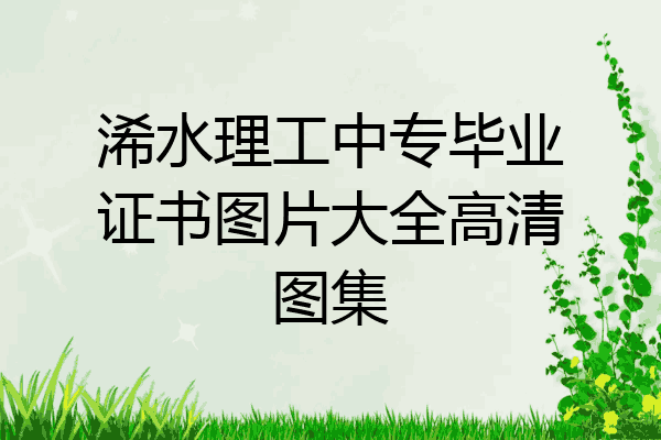浠水理工中专毕业证书图片大全高清图集