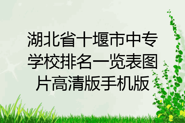 湖北省十堰市中专学校排名一览表图片高清版手机版