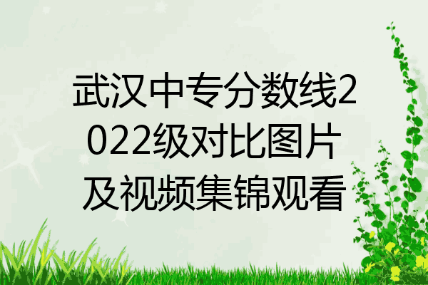 武汉中专分数线2022级对比图片及视频集锦观看