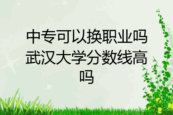 中专可以换职业吗武汉大学分数线高吗