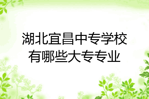 湖北宜昌中专学校有哪些大专专业