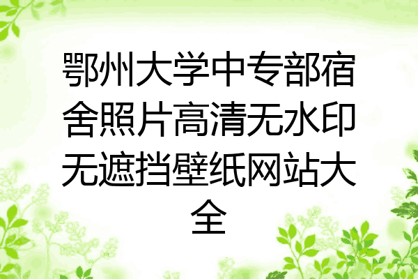 鄂州大学中专部宿舍照片高清无水印无遮挡壁纸网站大全