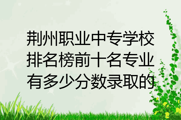 荆州职业中专学校排名榜前十名专业有多少分数录取的